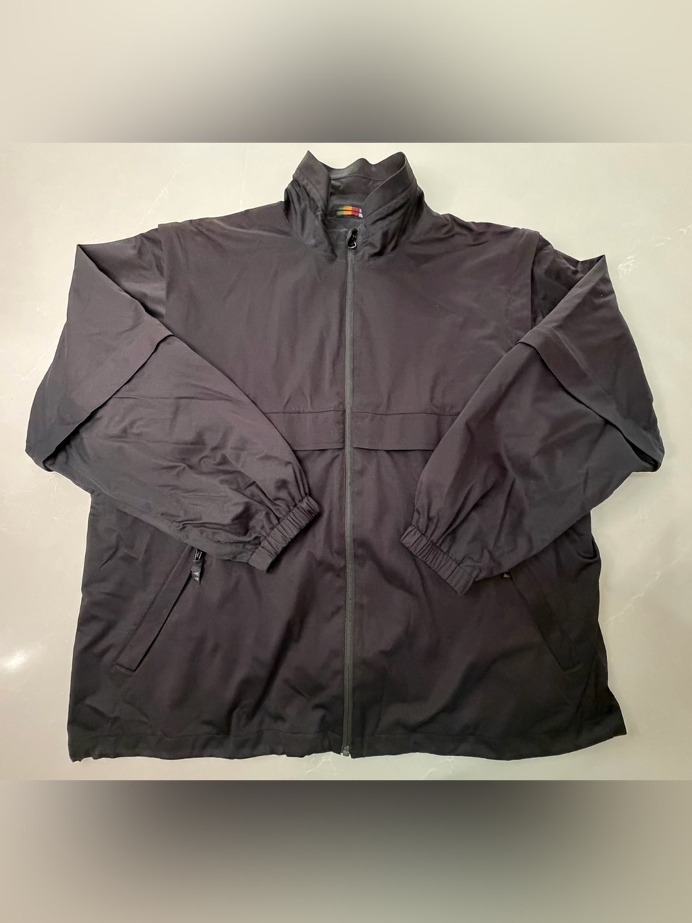 Greg Norman Collection Play Dry Men's Black Convertible Windbreaker Jacket, XL